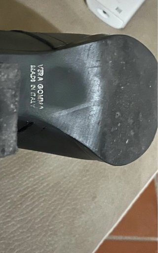 Stivaletti neri vera pelle tacco largo