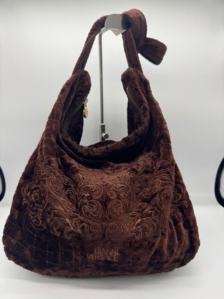 Bolso Gianni Versace Marrón Terciopelo