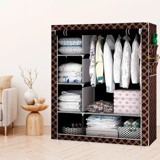 Armario Vestidor Tela Negro 170x105cm NUEVO