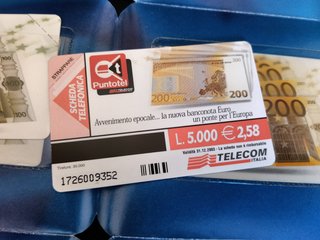Schede Telef La Nuova Banconota Euro+Zio Paperone