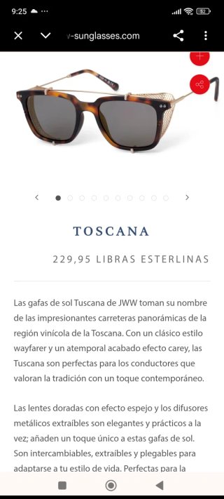 Gafas de sol JWW Toscana Marrón/Dorado