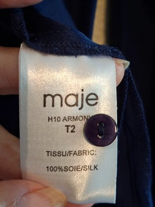 Camisa seda Maje azul