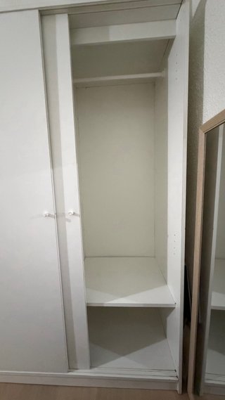 Armario blanco puertas correderas 117x55x176