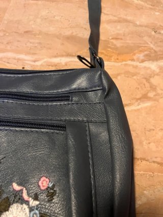 Borsa tracolla vintage ricamo floreale