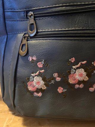Borsa tracolla vintage ricamo floreale