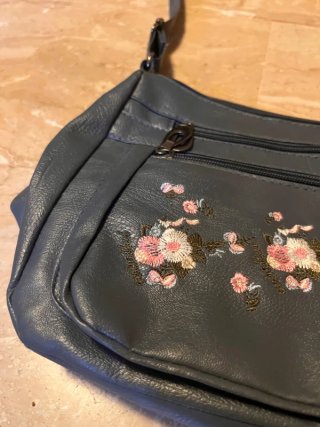 Borsa tracolla vintage ricamo floreale