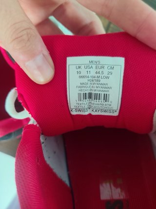 Tenis K-Swiss Padel Blancos y Rojos