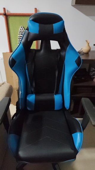 Silla Gamer Azul y Negra
