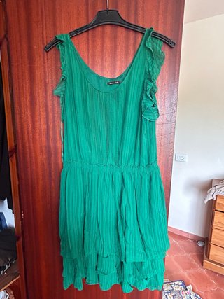 Vestido verde Massimo Dutti Talla 40