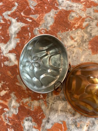 Coppia stampi rame vintage frutta