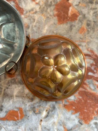Coppia stampi rame vintage frutta