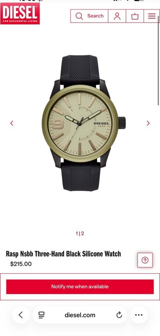 Reloj Diesel DZ1875 Negro/Dorado