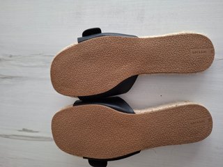 Sandalias pala esparto Lefties negra hebilla