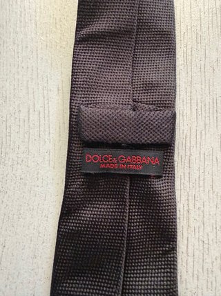Cravatta seta lunga 1,45 dolce gabbana nera