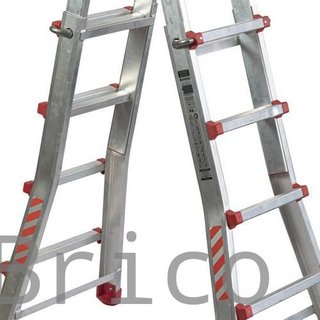 Escalera Telescópica Aluminio 4+4 Pestaña