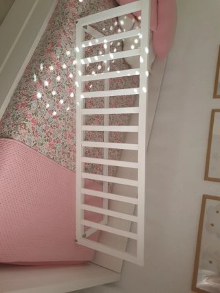 Barandilla de cama infantil madera blanca 120 x 40