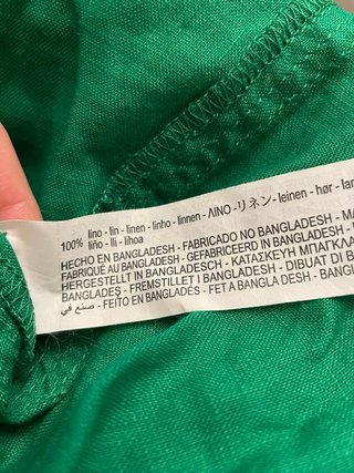 Vestido largo verde Zara