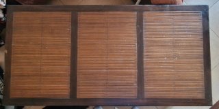 Mesa de centro nogal y bambú