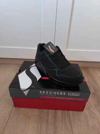 Zapatillas Skechers Street Mujer Negras Talla 39