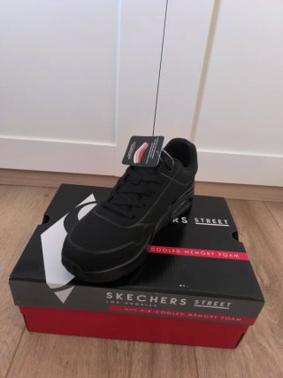 Zapatillas Skechers Street Mujer Negras Talla 39