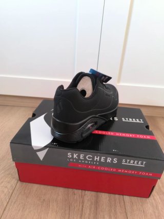 Zapatillas Skechers Street Mujer Negras Talla 39