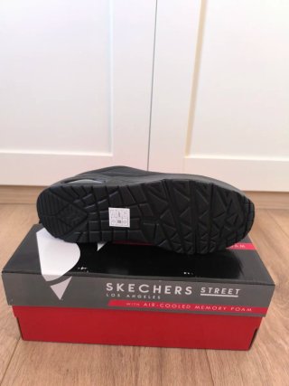 Zapatillas Skechers Street Mujer Negras Talla 39