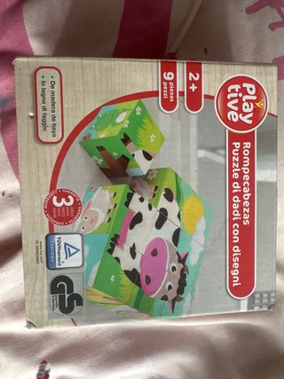 Puzzle Cubo Playtive Madera 9 Piezas