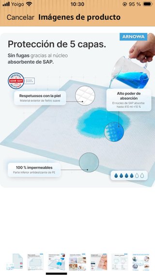 Cambiadores desechables para bebé