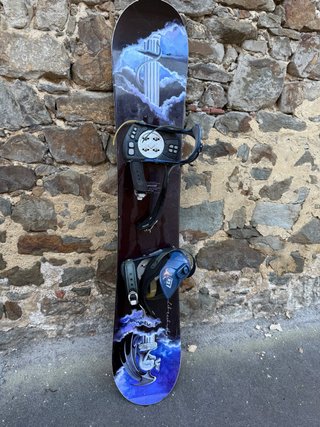 Tabla Snowboard con Fijaciones