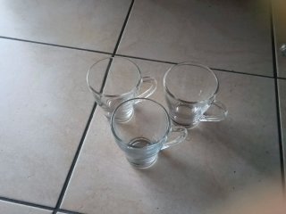 Set 3 Tazze Vetro
