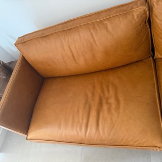 Sofá de Piel Marrón Maison du Monde