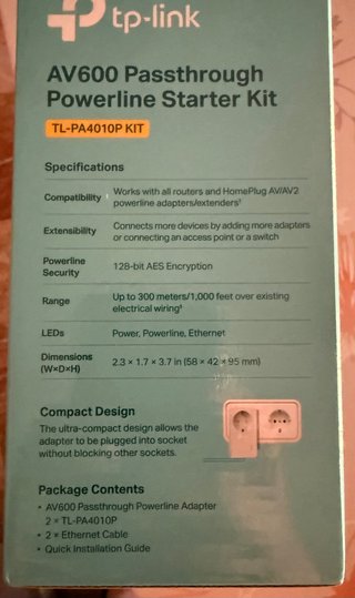 Kit PLC TP-Link AV600 Passthrough