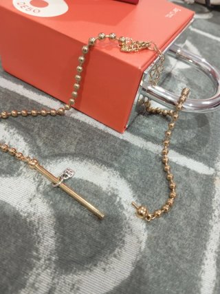 Collar Uno de 50 desmontable dorado y plateado