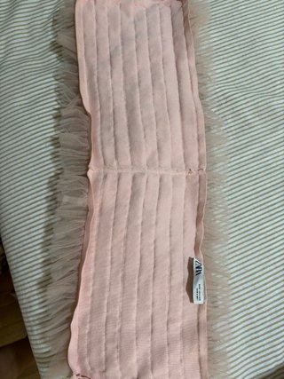 Top Zara Tul Volantes Rosa Talla Única