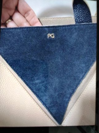 Bolso Purificación García Beige y Azul