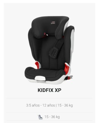 Silla coche RÖMER negra kidsfix xp