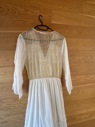 Vestido Ibicenco Blanco con Tiras Multicolor