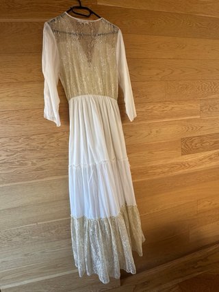 Vestido Ibicenco Blanco con Tiras Multicolor