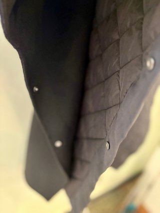 Zara Cappotto Lana blu Nero Taglia Unica