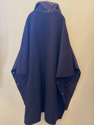 Zara Cappotto Lana blu Nero Taglia Unica