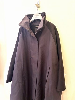 Zara Cappotto Lana blu Nero Taglia Unica