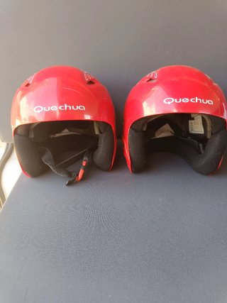2 Cascos Esquí Niños/as Rojos Quechua