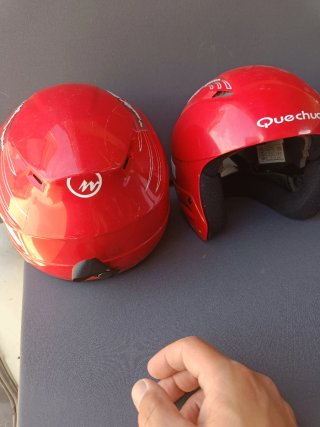 2 Cascos Esquí Niños/as Rojos Quechua
