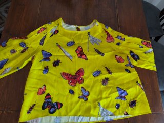 Blusa Zara Basic Estampado Bichos Talla M