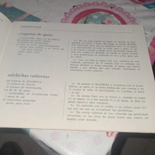 Antiguo recetario maicena en la vivina moderna