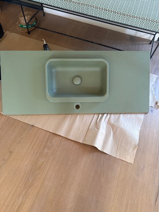 Encimera de lavabo verde