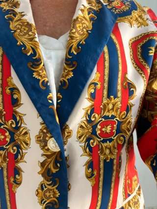 Blazer de seda vintage estilo Hermès