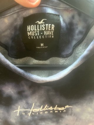 Sudadera Hollister Tie Dye Negra y Morada