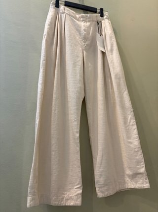 Pantaloni Zara vita alta a palazzo in cotone