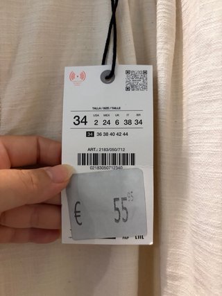 Pantaloni Zara vita alta a palazzo in cotone